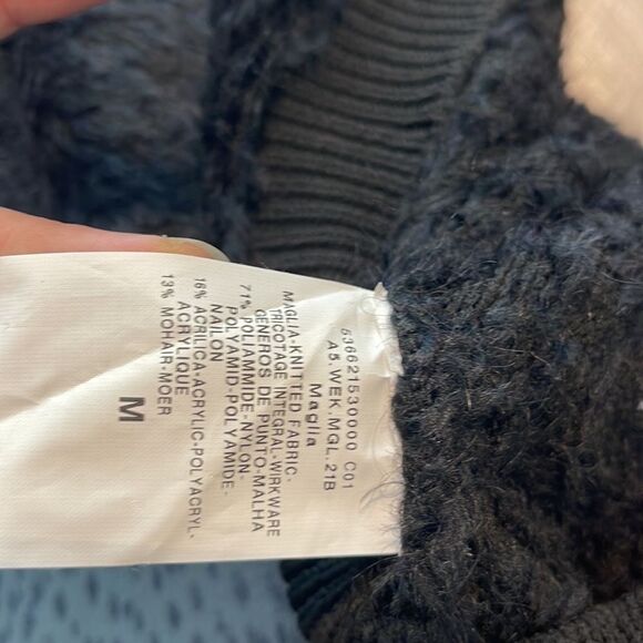 Weekend Max Mara Tigre Mohair-Blend Pullover-BlackMedium - Picture 4 of 5